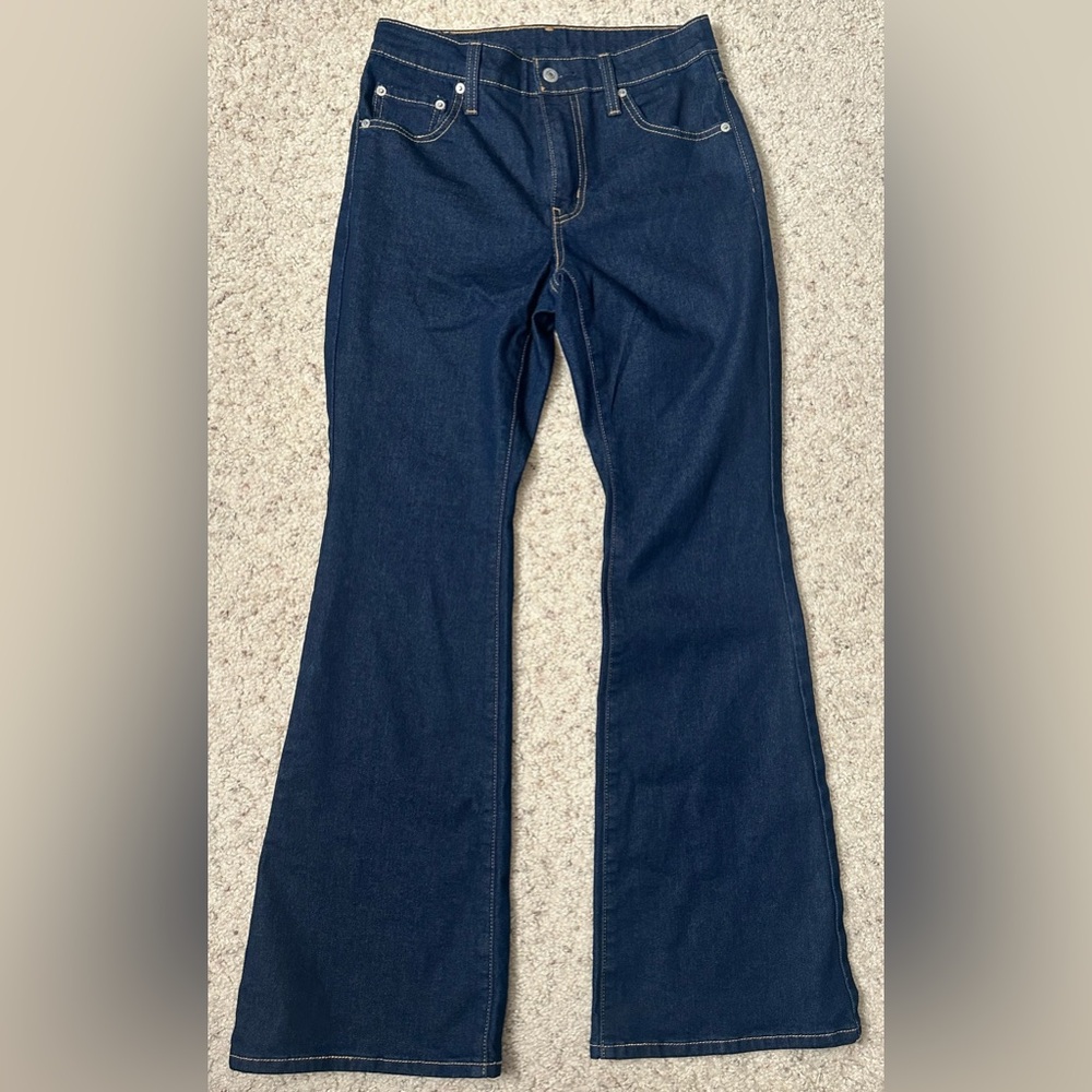 Levi’s Women’s Bootcut Jeans W26 L30 Dark Wash Mid Rise Stretch Denim